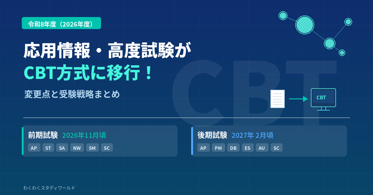令和8年度 応用情報・高度試験がCBT化へ！変更点と受験戦略